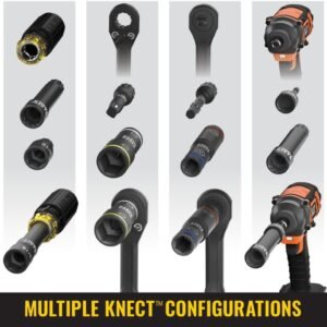 Klein Tools 32500HD KNECT Multi-Bit Screwdriver/Nut Driver, Impact Rated 11-in-1 Tool with Phillips, Slotted, Square and Torx Tips - Image 4