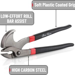 Bates- Nail Puller, Pliers, 11" Nail Remover Tool, Multi Tool, Hand Tools, Staple Puller, Carpenter Tools, Staple Remover, Trim Puller, Nail Remover, Nail Pliers, Cats Paw Nail Puller Tool - Image 4