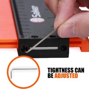 Saker Contour Gauge (10 Inch) Profile Tool with Adjustable Lock,Christmas Gifts for Men Women Dad Boyfriend Husband-Precisely Copy Irregular Shape Duplicator-Cool Gadgets for Woodworking Tool Tracing - Image 7