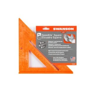 Swanson Tool Co T0118 8 inch Orange Composite Speedlite Speed Square Layout Tool, made of High Impact Polystyrene - Image 6