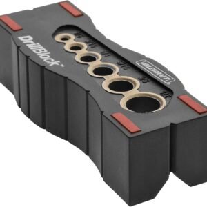 Milescraft 1312 Drill Block - Handheld Drilling Guide, Drilling Jig with Drill Guides for 6 of the Most Common Imperial Drill Bit Sizes, Precision Drilling Tool Accessory 9 Milescraft 1312 Drill Block - Handheld Drilling Guide, Drilling Jig with Drill Guides for 6 of the Most Common Imperial Drill Bit Sizes, Precision Drilling Tool Accessory - Image 3