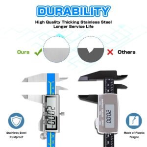 Caliper Measuring Tool Digital Caliper Industrial Quality Precision Electronic Vernier Caliper Inch/Millimeter Measurement Micrometer for Jewelry - Accuracy Ip54 Waterproof Caliper Measure Tool 13 Caliper Measuring Tool Digital Caliper Industrial Quality Precision Electronic Vernier Caliper Inch/Millimeter Measurement Micrometer for Jewelry - Accuracy Ip54 Waterproof Caliper Measure Tool - Image 5