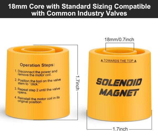 2 Pcs Solenoid Magnet, Solenoid Valve Magnet Tool #TLMKC, Solenoid Valve Troubleshooting Magnet Tool 18mm, Fits Most Industry Valves (Included Cannister Case) 3 61T8ixER2RL. AC SL1500