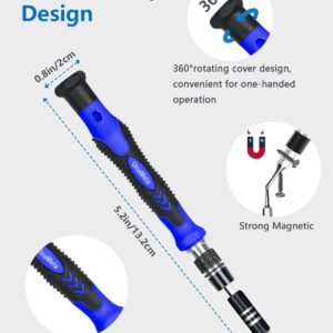 Electronics Precision Screwdriver Set 146-IN-1: Computer PC Laptop Repair Tool Kit - 123 Bits, Flexible Shaft, Extension Rod, Magnetic Mat for PC Building, iPhone, MacBook, PS5, Xbox, Switch - Image 4