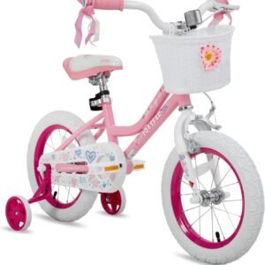 JOYSTAR Angel Girls Bike for Toddlers and Kids Ages 2-13 Years Old, 12 14 16 18 20 Inch Kids Bike with Training Wheels & Basket, 20 24 Inch Girls Bicycle with Handbrake & Kickstand - Image 2
