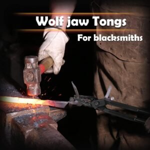 Blacksmith Tongs Wolf Jaw Blacksmithing Tool for Beginner & Professional Blacksmiths Bladesmiths & Craftsmen (15 in) - Image 8
