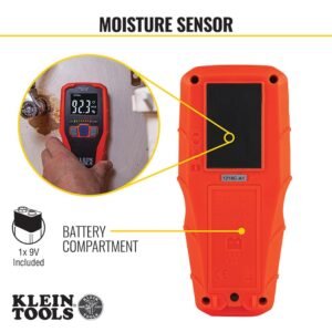 Klein Tools ET140 Pinless Moisture Meter for Non-Destructive Moisture Detection in Drywall, Wood, and Masonry; Detects up to 3/4-Inch Below Surface 20 Klein Tools ET140 Pinless Moisture Meter for Non-Destructive Moisture Detection in Drywall, Wood, and Masonry; Detects up to 3/4-Inch Below Surface - Image 6
