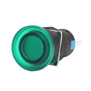 25Pcs Button Switch Mushroom Head Self Locking Push Buttons with Green Light for Textile Equipment Industrial Machinery (AC/DC12V) - Image 4