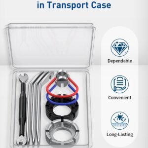 Pawfly Bike Spoke Wrenches, Bike Spoke Tool Kit with 3 Bicycle Tire Levers, Bicycle Spoke Wrench Tools, Bicycle Rim Truing Tool Set, Bike Rim Correct Kit, 8-Piece Bike Repair Tool Kit - Image 7