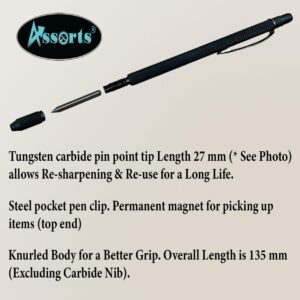 ASSORTS Quality Carbide Point Tipped Scribing Pen Tool Scriber Craft Tool-Knurled Body - Image 7