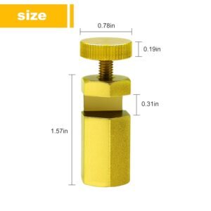 Tall Stair Gauges for Framing Square with Holder and Carabiner, Stair Gauge Knobs Tool for Speed Square, Framing Square Stops Guide Tools for Carpentry Squares, Framing Jig Circular Saw, Gold - Image 8