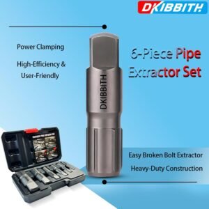 Pipe Extractor Set, 6-Piece Heavy Duty Steel Broken Pipe Extractors for Removing Damaged Threaded Pipes & Fittings from 1/8" to 1", with Durable Storage Case, Ideal Tools for Plumbers Mechanics DIY - Image 5