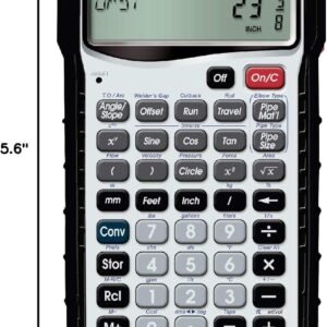 Calculated Industries 4095 Pipe Trades Pro Advanced Pipe Layout and Design Math Calculator Tool for Pipefitters, Steamfitters, Sprinklerfitters and Welders | Built-in Pipe Data for 7 Materials , White - Image 9