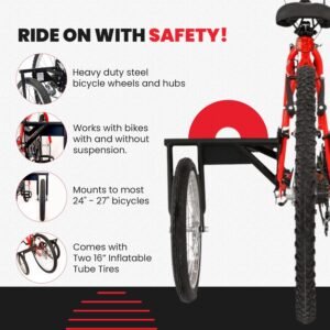 Bike USA Heavy-Duty Adult Training Wheels – Patented Stabilizer Kit for 24"–27" Bicycles, Supports 250+ lbs, Original Full-Size Bike Training Aid, Not for Electric or E-Bikes - Image 5