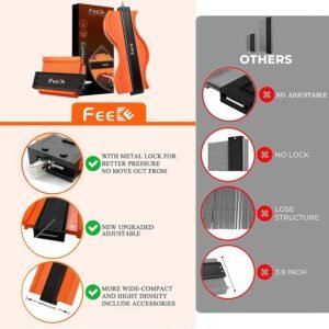 Contour Gauge (12+5 Inch) with Lock, Super Contour Duplicator Gauge Shape and Outline Tool Woodworking Tools Christmas Gifts for Men Dad Husband Him Tools for Men Construction Ruler Outline Angle Tool - Image 6