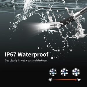 NIDAGE Two-Way Articulating Borescope with Light Industrial Endoscope for Engine Inspection 0.24in Articulated Snake Camera Flexible Fiberscope Tool for Automotive Aircraft Mechanics, 5.2FT - Image 6