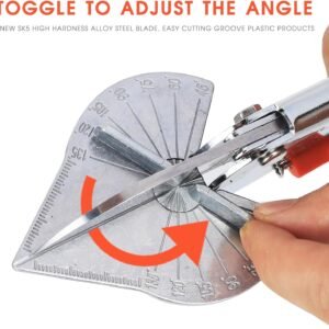 Miter Shears for Wood Trim, Adjustable 45°-135° Multi-Angle Handheld Tool, Multifunctional Trunking, Moulding Shears, Perfect for Mitre Cutting, Quarter Round, No Replacement Blade | LFXP3101S - Image 5