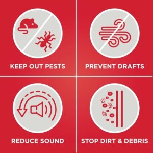 M-D Building Products Vinyl Cinch U-Shape Door Bottom Seal, Slide-On Weatherstripping Draft Stopper, Easy to Install, Fits 36” x 1-3/4” Doors, Fills 3/8”- 3/4” Gaps, 43338, Clear - Image 6