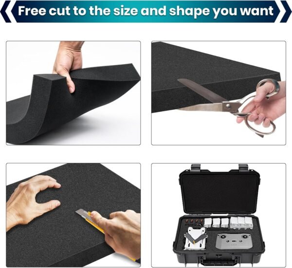 6 Pcs 16 x 12 x 1.5 Inches Polyurethane Foam - Packing Foam Inserts for Cases Black Craft Foam Sheets for Packing Padding 1.5 Inch Thick for Camera Toolbox Storage 5 714ksnq4A8L. AC SL1500