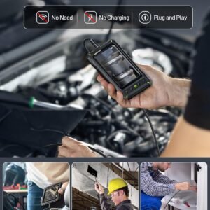 Anykit Borescope Inspection Camera with Light, Industrial Endoscope Camera with 4.3” HD Screen, Waterproof Digital Snake Cam, Semi-Rigid Cable Bore Scope for Pipe, Engine, Inside Wall,Duct(16.5 FT) - Image 8