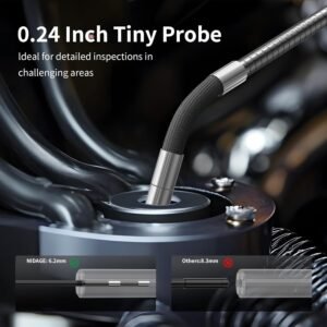 NIDAGE Two-Way Articulating Borescope with Light Industrial Endoscope for Engine Inspection 0.24in Articulated Snake Camera Flexible Fiberscope Tool for Automotive Aircraft Mechanics, 5.2FT - Image 5