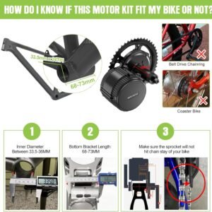 BAFANG 1000W Mid Drive Kit,BBS03 BBS-HD 52V Ebike Motor with Digital Display&46T Chainring,Mid Drive Electric Bike Conversion Kits with Battery(Optional) Fit 68-73MM BB Size Bikes - Image 3