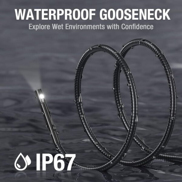 Teslong Inspection Camera, Dual Lens Borescope Camera with Light, NTS300 5" IPS Industrial Endoscope, 1080P Waterproof Flexible Mechanic Fiber Optic Snake Scope Cam for Wall Automotive Engine (16.5FT) 6 717+Dfki3SL. SL1500