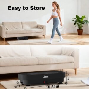 Vibration Plate Exercise Machine, 330LBS Capacity, 200 Adjustable Speeds for Lymphatic Drainage & Weight Loss, 10 Modes Whole Body Workout Platform - Image 8