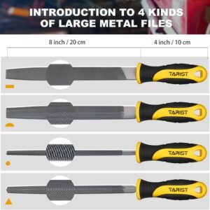 17PCS File Set with Tool Bag, Includes 4PCS Large Metal File, 12PCS Needle File and Wire Brush,Work for Metal, Wood and More - Image 3