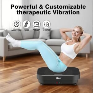 Vibration Plate Exercise Machine, 330LBS Capacity, 200 Adjustable Speeds for Lymphatic Drainage & Weight Loss, 10 Modes Whole Body Workout Platform - Image 6