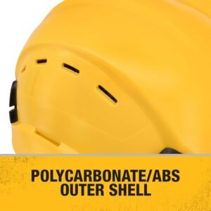 DEWALT DPG22V Yellow Type II Class C 4-Point Ratcheting Vented Safety Helmet - Image 4