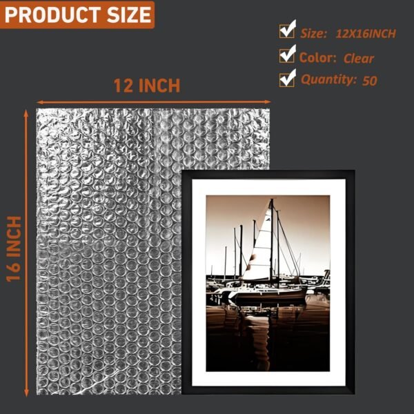 50Pcs Bubble Pouches Wrap Bag, 12''x16'' Double Wall Shockproof Bubble Bags, Clear Bubble Out Bags for Packing, Cushioning Bags for Moving, Shipping and Packing 3 71DrdzD1PXL. AC SL1500