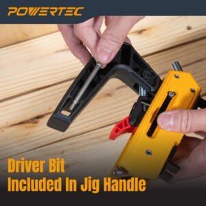 POWERTEC Edge Deck Screw Jig with 3 Board Spacing Options, and T15 Torx Bit, Hidden Fastener Deck Tool for Wood & Composite Decking (72184) - Image 6