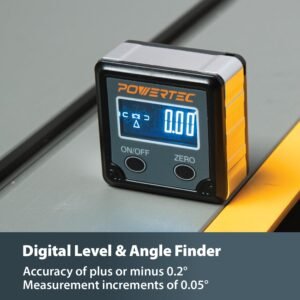 POWERTEC 71828 Table Saw Angle Gauge, Digital Angle Finder Protractor, Digital Level Box, 1 Pack, Digital Angle Gauge for Woodworking, Table Saw, Miter Saw 11 POWERTEC 71828 Table Saw Angle Gauge, Digital Angle Finder Protractor, Digital Level Box, 1 Pack, Digital Angle Gauge for Woodworking, Table Saw, Miter Saw - Image 3