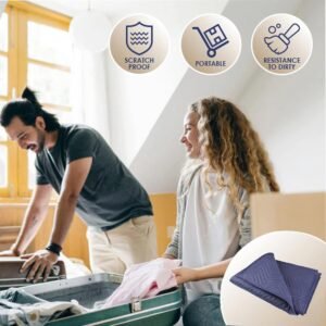 2 Moving Blankets 40"x 72" Heavy Duty Packing Blankets for Moving Shipping Thick Furniture Wrapping for Moving Supplies Professional Quilted Shipping Blankets - Image 6