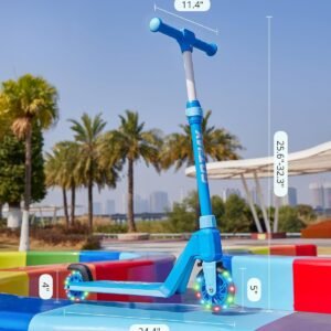 Gotrax K03 Kick Scooter for Kids, 5" LED RGB Lighted Wheels, 4.6 Lbs Lightweight and One-Click Detachable Design, Height Adjustable Handlebars, Anti-Slip Deck and Max Load 110 Lbs for Boy&Girl Age 3+ - Image 8