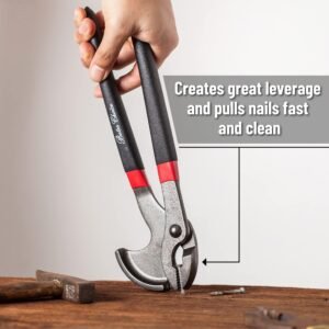 Bates- Nail Puller, Pliers, 11" Nail Remover Tool, Multi Tool, Hand Tools, Staple Puller, Carpenter Tools, Staple Remover, Trim Puller, Nail Remover, Nail Pliers, Cats Paw Nail Puller Tool - Image 7