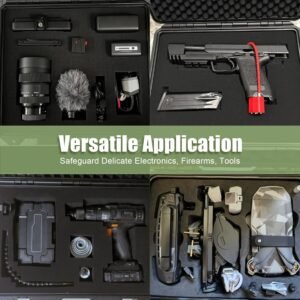 4 Pack Gun Case Foams-16 x 12 x 2 Inch Pick and Pluck Shadow Packing Foam Sheets for Craft, Black Polyurethane Toolbox Carry Case Foam Inserts, Closed Cell Foam for Gun Cases Padding Storage Organizer - Image 7