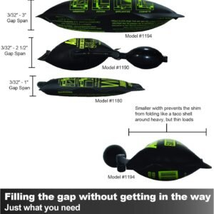 Calculated Industries 1134 AirShim Inflatable Pry Bars and Leveling Tools 3-pc Value Pack – Original AirShim, AirShim Pro XL, and AirShim Slim | Contractor-Grade Alignment Pump Wedges | Set of 3 - Image 4