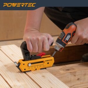 POWERTEC Edge Deck Screw Jig with 3 Board Spacing Options, and T15 Torx Bit, Hidden Fastener Deck Tool for Wood & Composite Decking (72184) - Image 9