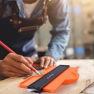 Contour Gauge (12+5 Inch) with Lock, Super Contour Duplicator Gauge Shape and Outline Tool Woodworking Tools Christmas Gifts for Men Dad Husband Him Tools for Men Construction Ruler Outline Angle Tool - Image 8