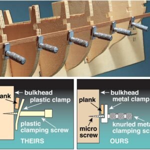 Micro-Mark All-Metal Ship Model Planking Clamps – Set of 10, 1-1/4'' x 1/4'' – Stepped Design for Tight Joints, Knurled Aluminum Grip, Fits Bulkheads as Thin as 1/8 10 Micro-Mark All-Metal Ship Model Planking Clamps – Set of 10, 1-1/4'' x 1/4'' – Stepped Design for Tight Joints, Knurled Aluminum Grip, Fits Bulkheads as Thin as 1/8 - Image 3