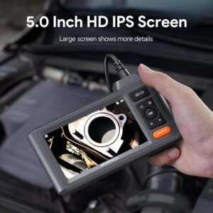 DEPSTECH Inspection Endoscope Camera with Lights: 1080P Triple Lens Snake Camera with 5" Screen and 16.5FT Flexible Cable, Waterproof Industrial Borescope Tool for Auto, Wall, Sewer, Pipe, Mechanics - Image 4