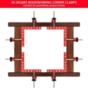 Corner Clamp for Woodworking, 4-Pack 90 Degree Right Angle Clamp with Storage Box, 5.5" x 5.5" Aluminum Alloy Precision Positioning Clamping Squares for Picture Frames, Boxes, Cabinet, Drawer - Image 4