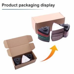 133PCS Oscillating Tool Sanding Pads Kit,125 Sandpaper, 2 Triangular Sanding Pads and 6 Triangular Scrubbing Pads for Surface Sanding,Mechanical Maintenance Cleaning,Polishing,Deburring - Image 6