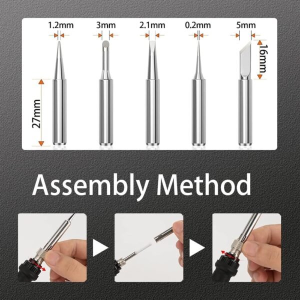 WellerMan Soldering Iron Kit 80W – LCD Digital Adjustable Temperature Soldering Tool Set with 5 Precision Tips, Desoldering Pump, Solder Wire, Stand for DIY, Electrical Repairs, and Metal Work 6 71LDNVJoeTL. AC SL1000