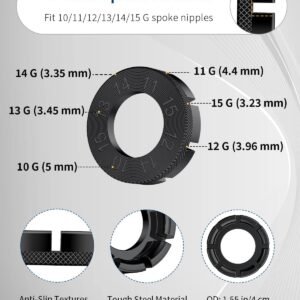 Pawfly Bike Spoke Wrenches, Bike Spoke Tool Kit with 3 Bicycle Tire Levers, Bicycle Spoke Wrench Tools, Bicycle Rim Truing Tool Set, Bike Rim Correct Kit, 8-Piece Bike Repair Tool Kit - Image 3