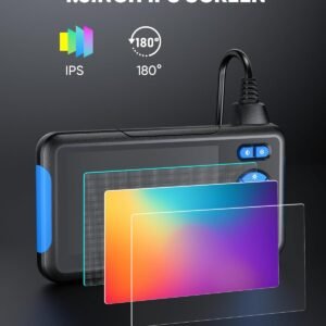 Industrial Endoscope Borescope Inspection Camera with Light, Dual Lens Snake Drain Bore Scople Digital Cameras 1080P, 4.3 Inch LCD Screen, 16.5FT Semi-Rigid Cable - Image 7