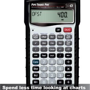 Calculated Industries 4095 Pipe Trades Pro Advanced Pipe Layout and Design Math Calculator Tool for Pipefitters, Steamfitters, Sprinklerfitters and Welders | Built-in Pipe Data for 7 Materials , White - Image 4