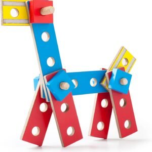 Melissa & Doug Hammer and Saw Tool Bench - Wooden Building Set (32 pcs),Multicolor,1Size - Image 5